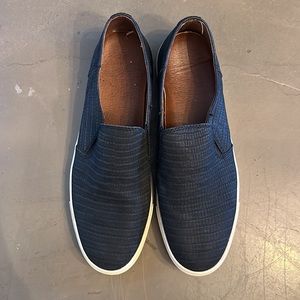 Frye leather embossed slip on sneaker